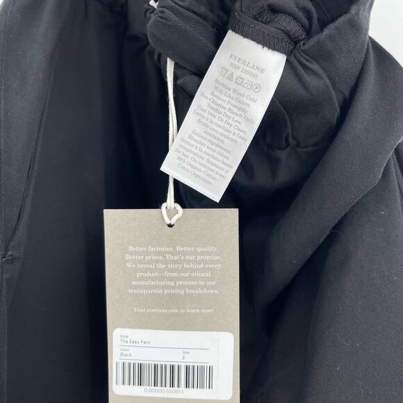 Everlane The Easy Pant in Washed Black Size 2 NWT - Picture 4 of 8